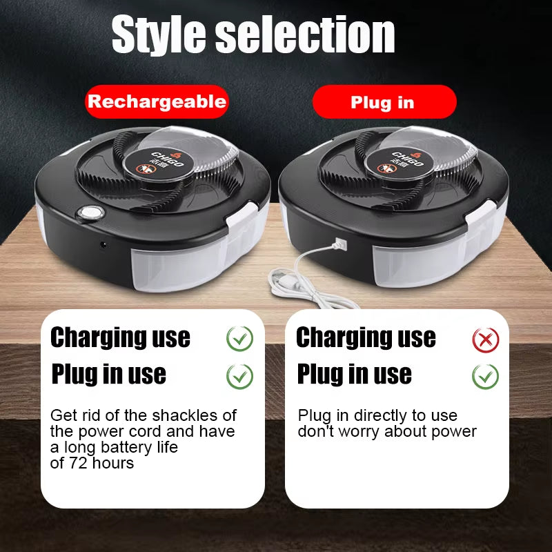 Upgraded Flycatcher Usb/Rechargeable Electric Fly Trap Safety Insect Flytrap Indoor/Outdoor Pest Catching Tool for Home Garden