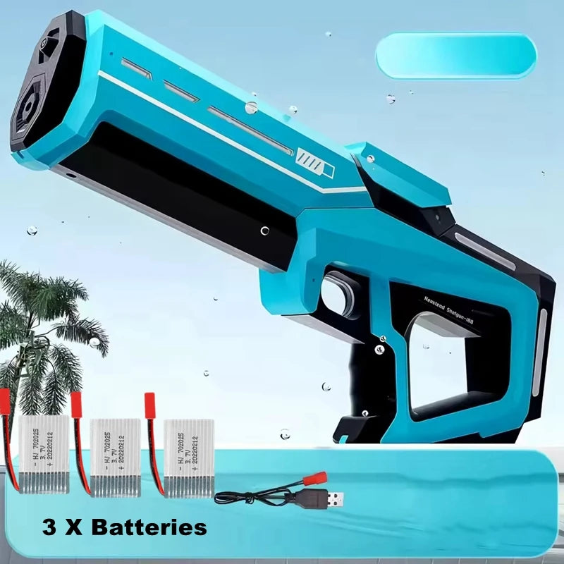 Electric Water Guns for Adults Powerful Squirt Automatic Suction Water Storage Gun Blasters Summer Outdoor Game Toy for Boy Kid