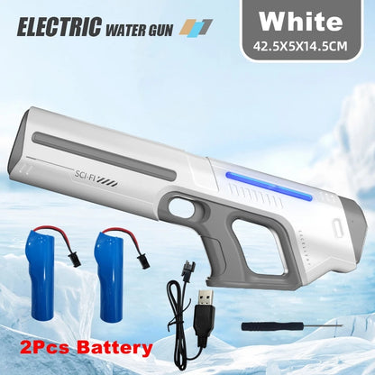 Electric Water Guns for Adults Powerful Squirt Automatic Suction Water Storage Gun Blasters Summer Outdoor Game Toy for Boy Kid