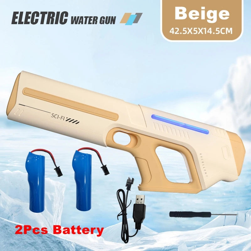 Electric Water Guns for Adults Powerful Squirt Automatic Suction Water Storage Gun Blasters Summer Outdoor Game Toy for Boy Kid